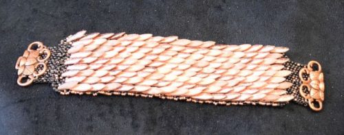 Bronze Daggar bead bracelet