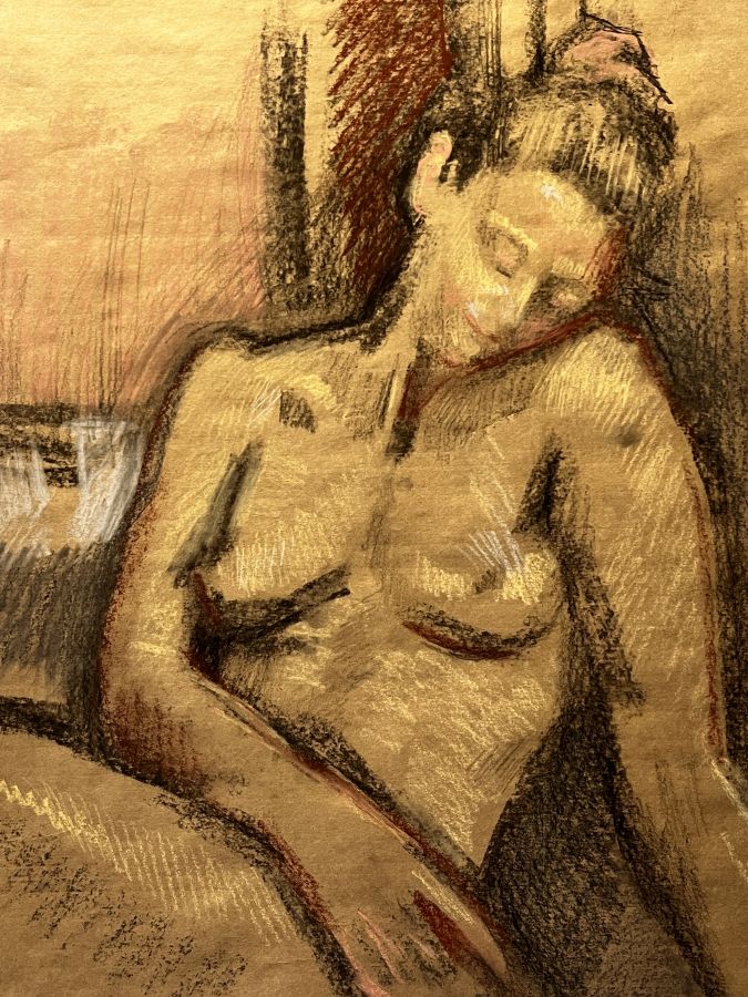 Power Lifter at Rest, Drawn from Life
